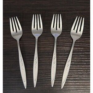 Vintage William A Rogers Premier Oneida LTD.  Royal Harvest Set of 4 Salad Forks